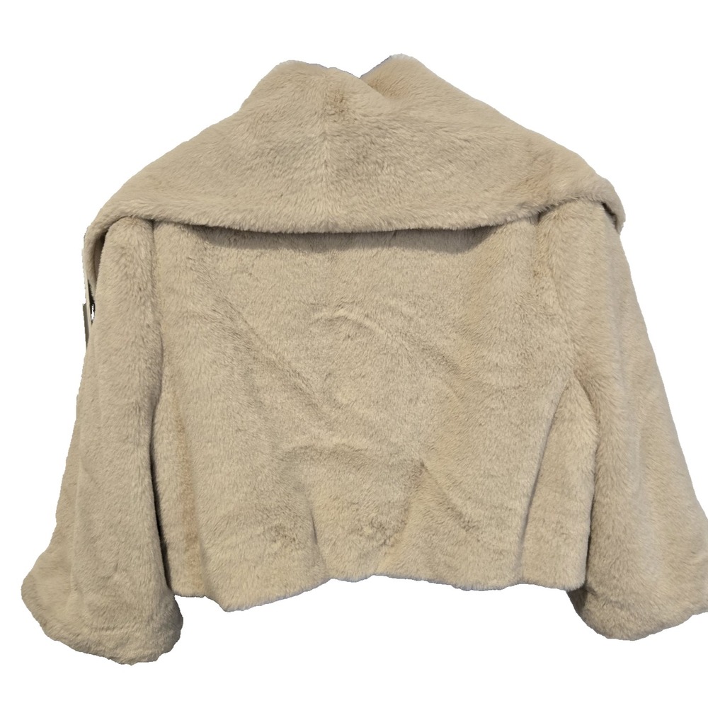 NWT Laundry Shelli Segal Women's Shrug Faux Fur Lined Bolero Formal Cover‎ Large - Picture 10 of 13
